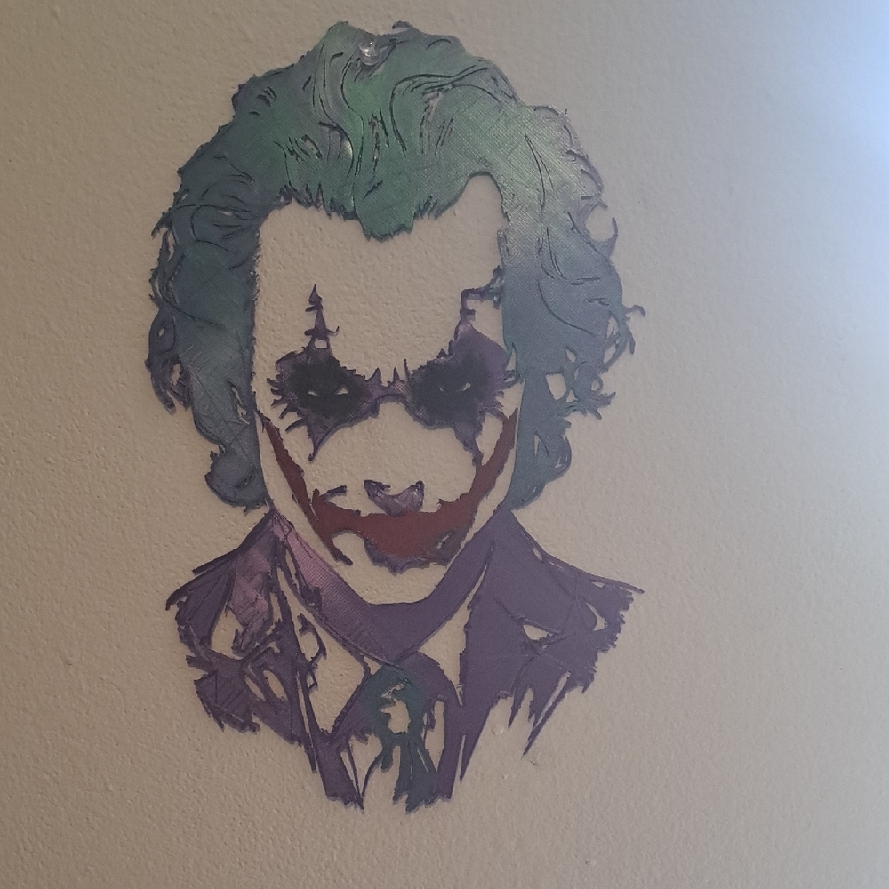 Abstract Joker Wall Art in Multicolor